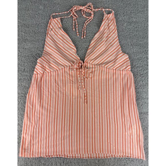 J.Crew Womens Melon Striped Halter Top NWT Size S 60% Cotton 40% Modal Elastic W - Picture 5 of 15